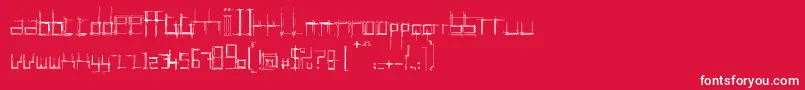 BRUI0    Font – White Fonts on Red Background