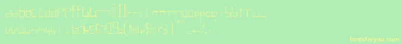 BRUI0    Font – Yellow Fonts on Green Background