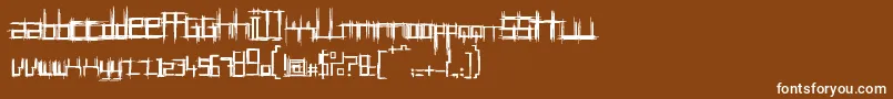 フォントBRUI10    – 茶色の背景に白い文字