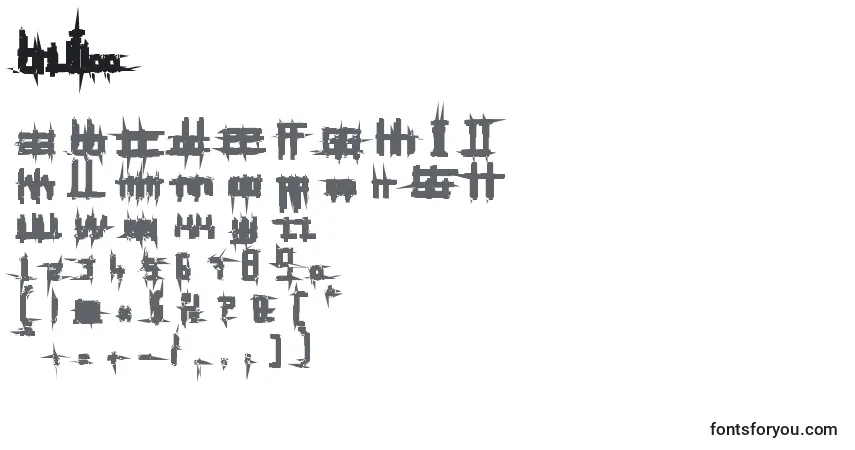 Czcionka BRUI100    (122284) – alfabet, cyfry, specjalne znaki
