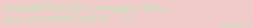 BRUI5    Font – Green Fonts on Pink Background