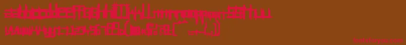 BRUI50    Font – Red Fonts on Brown Background
