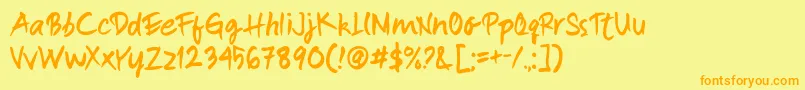 Шрифт Brullos – оранжевые шрифты на жёлтом фоне