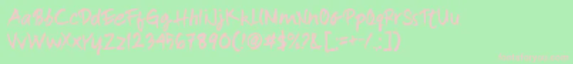 Brullos Font – Pink Fonts on Green Background