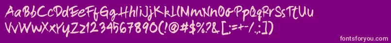 Шрифт Brullos – розовые шрифты на фиолетовом фоне
