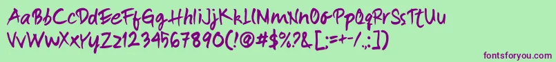 Brullos Font – Purple Fonts on Green Background