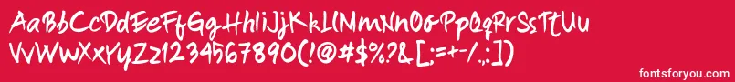 Brullos Font – White Fonts on Red Background