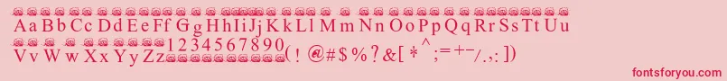 Ferretsrtops Font – Red Fonts on Pink Background