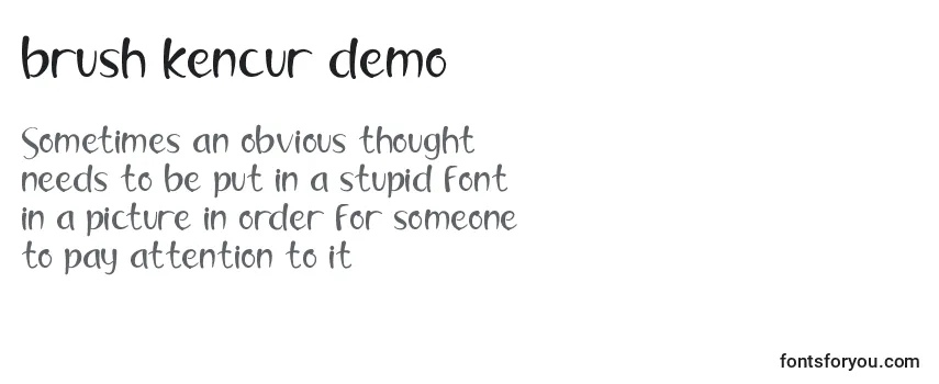 Обзор шрифта Brush kencur demo