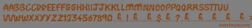 Lisätietoja Brush Pains-fontista Brush Pains-fontti – ruskeat fontit harmaalla taustalla