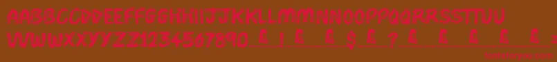 Brush Pains Font – Red Fonts on Brown Background