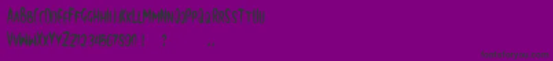 フォントbrush – 紫の背景に黒い文字
