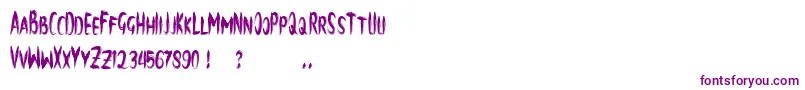 brush Font – Purple Fonts on White Background