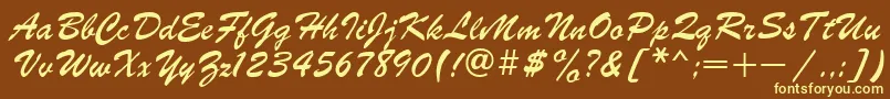 More about brush Font brush Font – Yellow Fonts on Brown Background