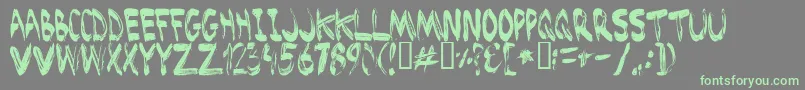 Fonte BRUSHED – fontes verdes em um fundo cinza