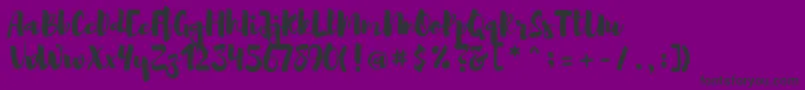 Czcionka Brusher – czarne czcionki na fioletowym tle