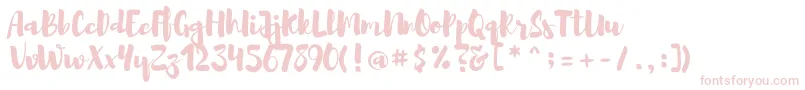 Шрифт Brusher – розовые шрифты на белом фоне