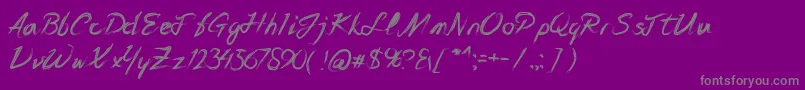 Brushers Hands Font – Gray Fonts on Purple Background