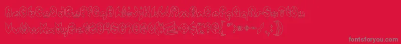 AirplaneHollow Font – Gray Fonts on Red Background