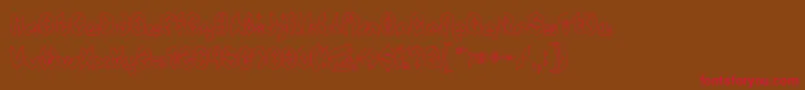 AirplaneHollow Font – Red Fonts on Brown Background