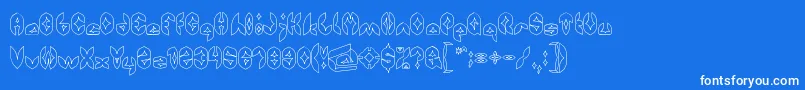 AirplaneHollow Font – White Fonts on Blue Background