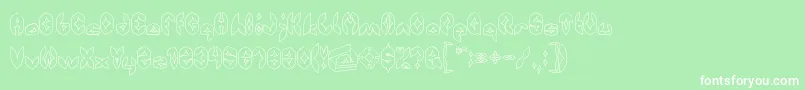 AirplaneHollow Font – White Fonts on Green Background