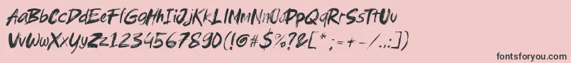 Brushield italic Font – Black Fonts on Pink Background