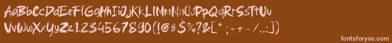 fuente Brushield – Fuentes Rosadas Sobre Fondo Marrón