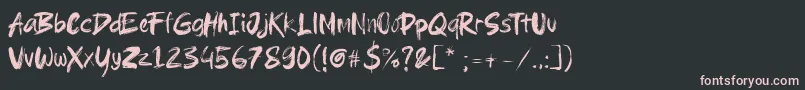 Brushield Font – Pink Fonts on Black Background