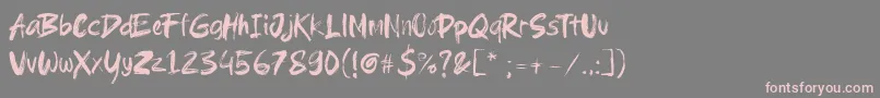 Brushield Font – Pink Fonts on Gray Background