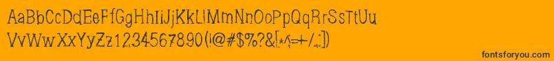 Шрифт Brushings – чёрные шрифты на оранжевом фоне