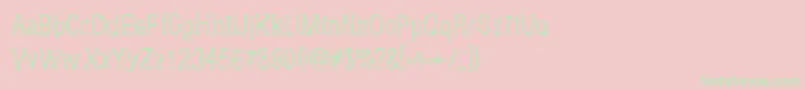フォントBrushings – ピンクの背景に緑の文字