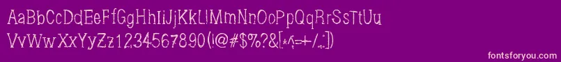 Brushings-Schriftart – Rosa Schriften auf violettem Hintergrund