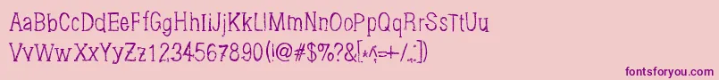 Шрифт Brushings – фиолетовые шрифты на розовом фоне