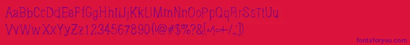 Brushings-fontti – violetit fontit punaisella taustalla