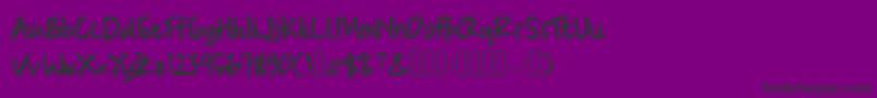 BrushMarker Font – Black Fonts on Purple Background