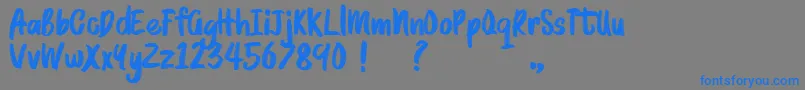 BRUSHMOSH Demo Font – Blue Fonts on Gray Background