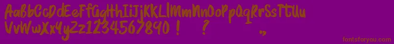 BRUSHMOSH Demo Font – Brown Fonts on Purple Background