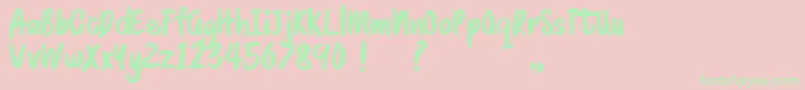 BRUSHMOSH Demo Font – Green Fonts on Pink Background