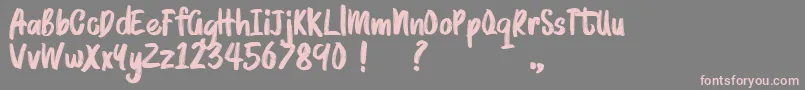 BRUSHMOSH Demo Font – Pink Fonts on Gray Background
