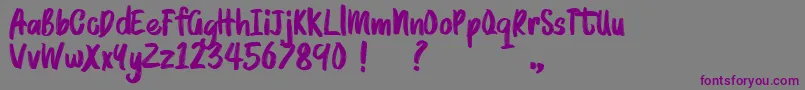 BRUSHMOSH Demo Font – Purple Fonts on Gray Background