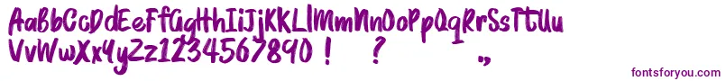 BRUSHMOSH Demo Font – Purple Fonts on White Background