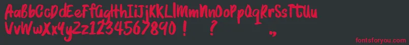 BRUSHMOSH Demo Font – Red Fonts on Black Background