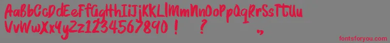 BRUSHMOSH Demo Font – Red Fonts on Gray Background