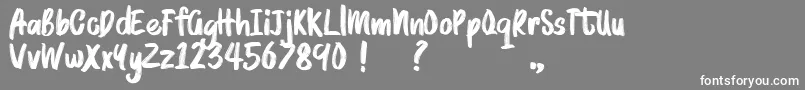BRUSHMOSH Demo Font – White Fonts on Gray Background