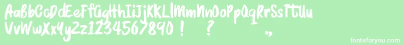 BRUSHMOSH Demo Font – White Fonts on Green Background