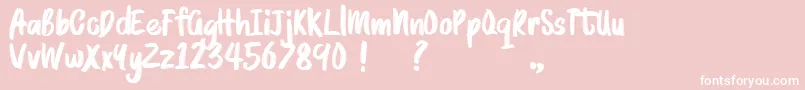 BRUSHMOSH Demo Font – White Fonts on Pink Background