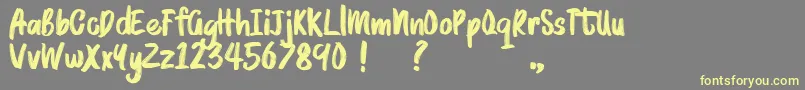 BRUSHMOSH Demo Font – Yellow Fonts on Gray Background