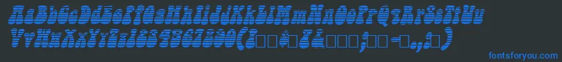 Sargoo Font – Blue Fonts on Black Background