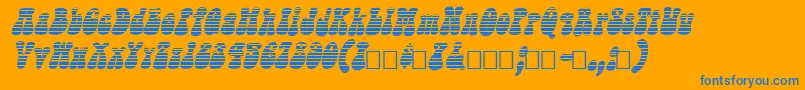 Sargoo Font – Blue Fonts on Orange Background